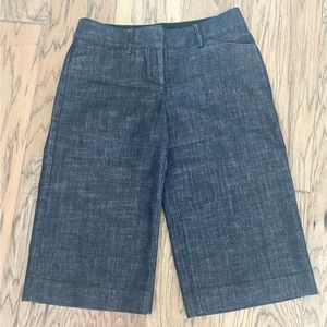 New Express Design Studio Flare Capri Pants in Dark Denim Size 8